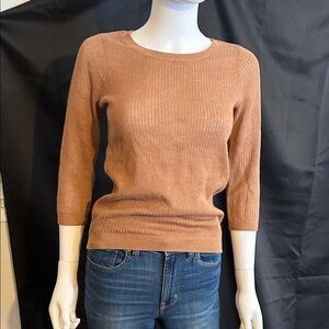 The Limited Women's Tan Crew Neck Top